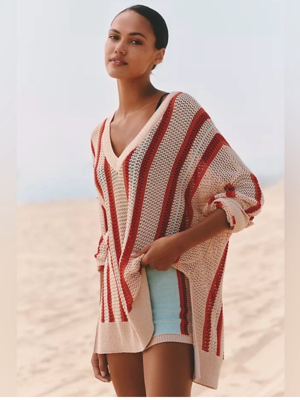 Anthropologie Celandine
Side-Slit Oversized Sweater Med EUC